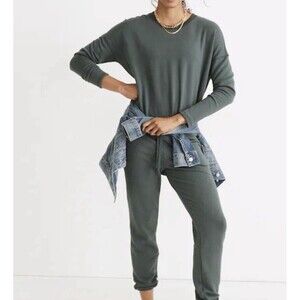 Madewell MWL Sweatshirt Top Sweater Womens  Superbrushed Easygoing Fleece SZ M